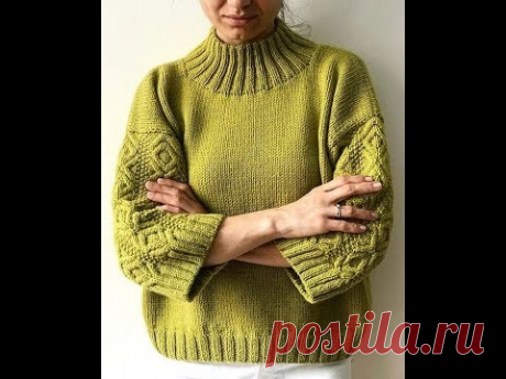 Женский Свитер Спицами - стильные модели - 2019 / Women's Sweater Knitting Stylish Models