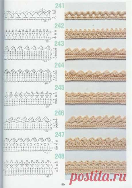 Схемы обвязки края крючком - Вязание - Страна Мам
