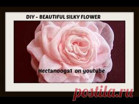 How to make a beautiful silky flower. Fabric flower tutorial