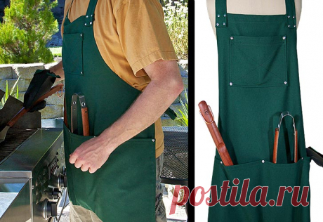 Summer Fun: BBQ Apron with Rivet Accents | Sew4Home