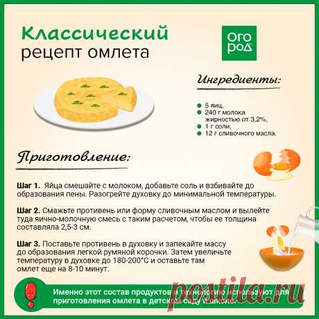 Классический рецепт омлета