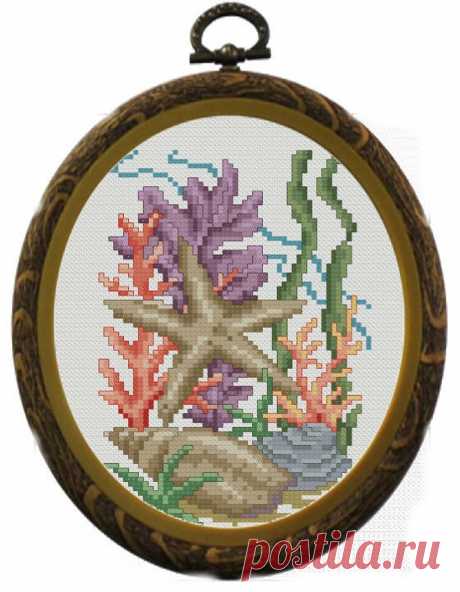 Sea Corals Cross Stitch PDF Pattern Download Cross Stitch | Etsy