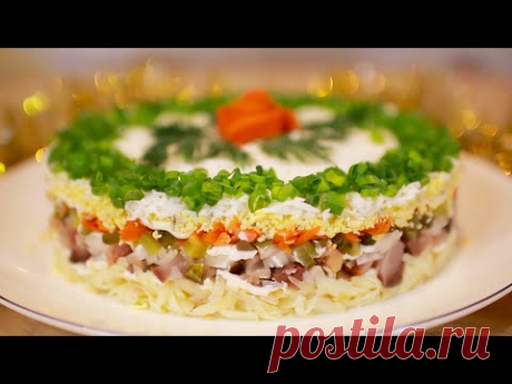 Салат к Новогоднему столу с копченой Скумбрией - ну, оОчень вкусный!