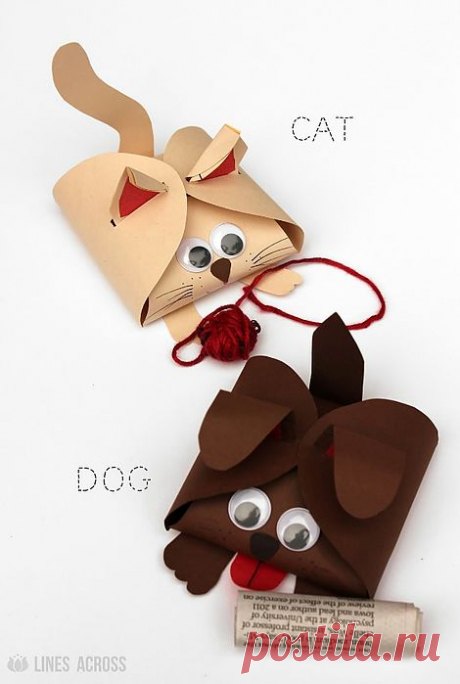Собака, кот, лиса в виде подарочных упаковок.