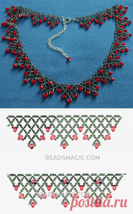 Free pattern for necklace Sorbo | Beads Magic