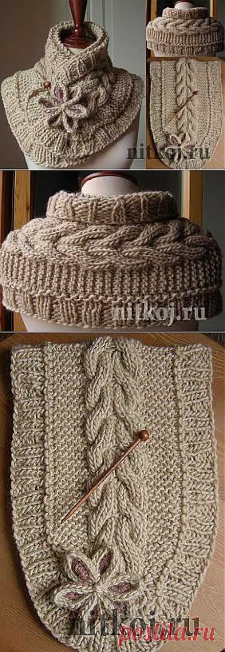 Красивый шарфик спицами » Ниткой - вязаные вещи для вашего дома, вязание крючком, вязание спицами, схемы вязания