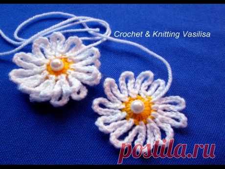 DIY Crochet  flower //Vasilisa