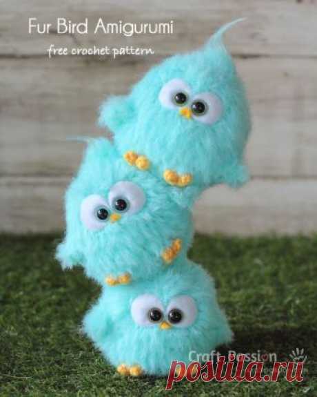 Bird Amigurumi - Fur Bird Free Crochet Pattern | Craft Passion – Page 2 of 2 Have you ever wanted the little offspring of Angry Bird? Here is the free crochet pattern to make the adorable fur bird amigurumi, by using eyelash fur yarn – Page 2 of 2