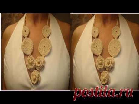 COLLARES TEJIDOS A CROCHET para damas  Nº 07