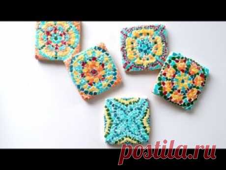 How To Decorate Mosaic Cookies!