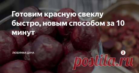 Готовим красную свеклу быстро, новым способом за 10 минут | Любимая Дача | Яндекс Дзен