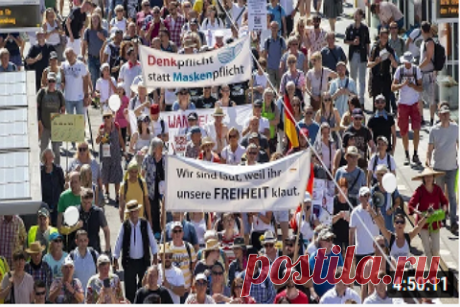 (+2) Берлин , 29 Августа 2020 протест против карантина длинная версия