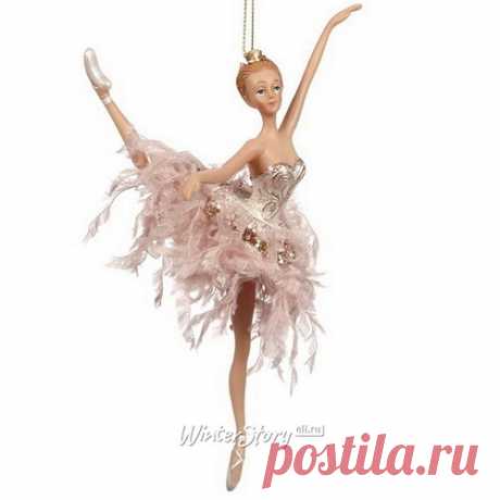 Елочная игрушка Балерина Синтия - Rose Paradise 19 см, подвеска купить в интернет-магазине Winter Story eli.ru, TR23137-1