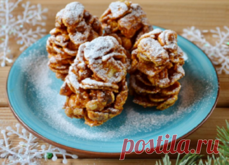 Быстрый новогодний десерт - "Еловые шишечки" | Вкусные рецепты | Яндекс Дзен