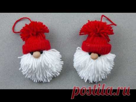 Гномик из пряжи | Christmas ornaments | Let's make a cute little gnome!