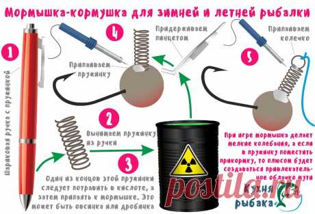 Кормушка-мормышка для ловли как зимой, так и летом | Кухня рыбака | Яндекс Дзен