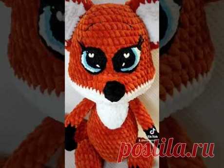 В'язана плюшева іграшка💗Лисица гачком💗Pluszowa zabawka szydełka💗Crochet plush toy💗Szydełkowy lis