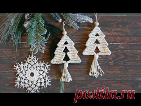 DIY: Macrame Christmas Tree 🎄 Hanging Ornaments