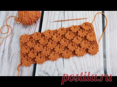 Цветочный узор крючком 🌸 Crochet flower pattern