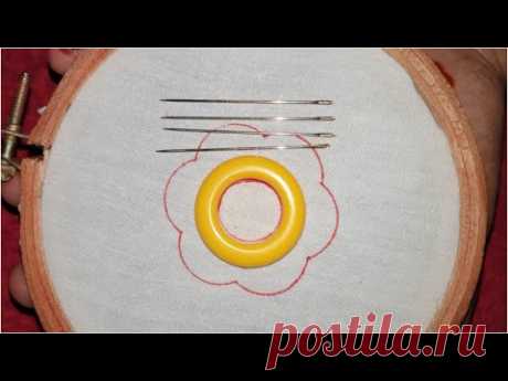 Hand Embroidery Easy Tricks Beautiful Sewing Flower Hack Amazing Trick  Needle Hand Work New Design