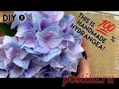 DIY. 💐Handmade Hydrangea. МК Реалистичная гортензия из зефирного фоамирана.