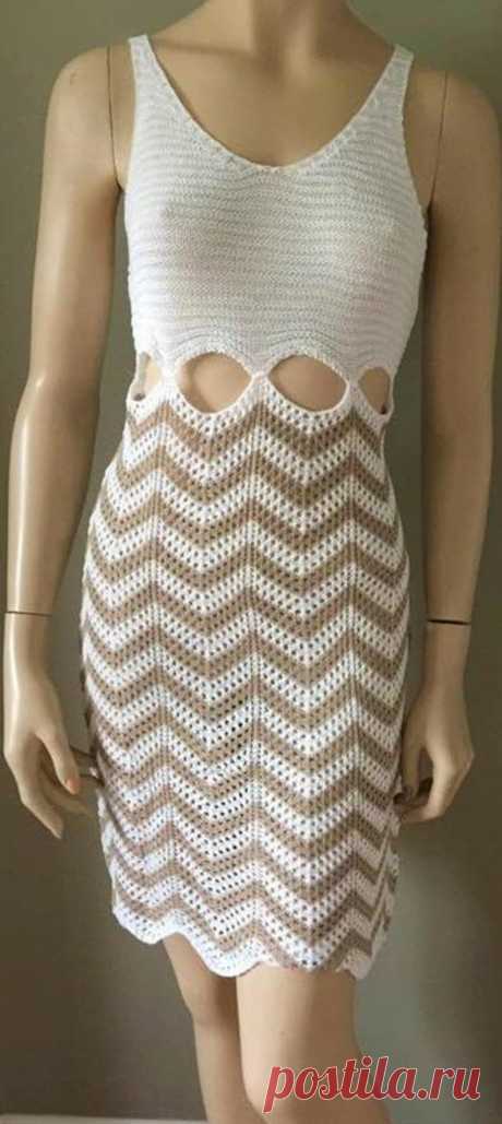 Filet Roses Crochet Dress 45A