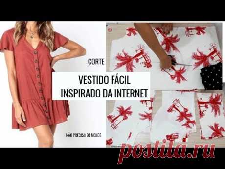 CORTE VESTIDO FÁCIL SEM MOLDE (PARTE 1)