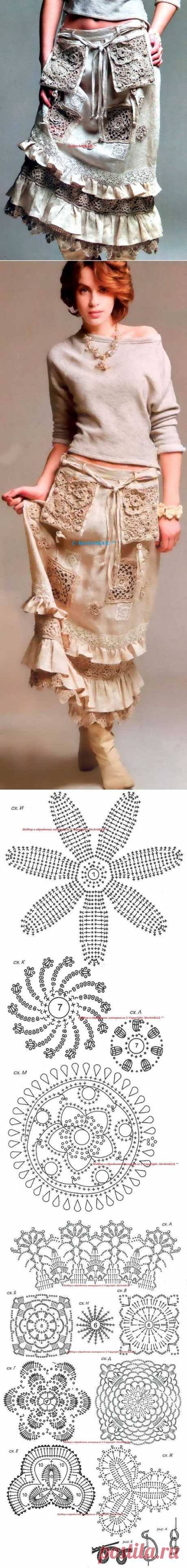 Юбка бохо своими руками - модель из последнего номера Журнала МОД 2015 г