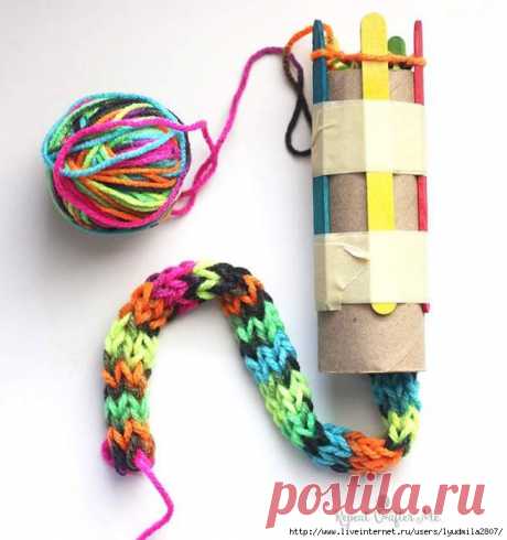 Плетём шнур на самодельном устройстве