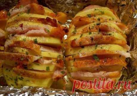 Картошка-гармошка Очень вкусно, быстро и просто! | Банк кулинарных рецептов