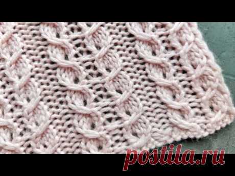 Изящные косы спицами 🎀 Лёгкий узор для вязания свитеров,  косынок, шапок - YouTube