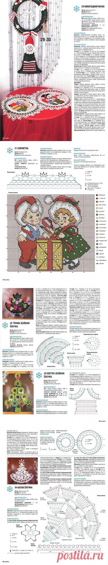 Christmas Craft идеи: вязание крючком Санта лица и рождественские деревья | ручная работа, вязание крючком, ремесло