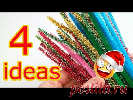 4 amazing chenille wire IDEAS for Christmas