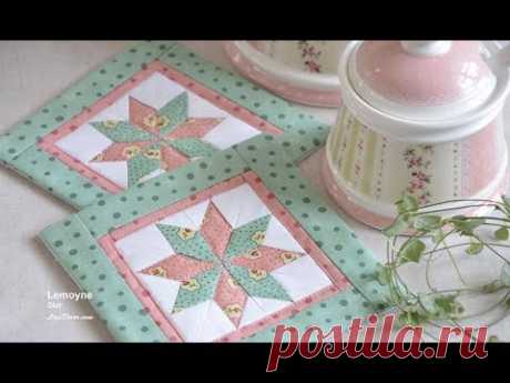 Patchwork Lemoyne Star - vzor Hvězda  Welcome Home Fabrics - YouTube