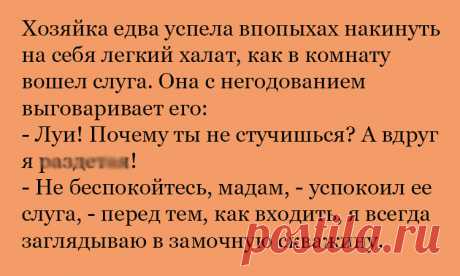 Анекдот про “внимательного слугу” и много отличного юмора для чудесного утра! — Шкатулка секретиков