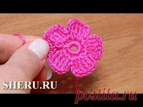 Easy To Crochet Flower Урок 28 Часть 2 Вязание цветка