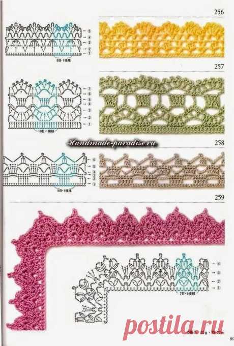 Большая подборка схем для обвязки края Большая подборка схем для обвязки краяБольшая подборка схем для обвязки края для создания поистине королевских вещей.