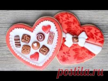 Decorated Valentine's Cookie - Step by step instructions to make your own  box of chocolate cookies