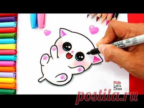 Aprende a dibujar un GATITO BEBÉ Kawaii | How to Draw a Cute Baby Kitten