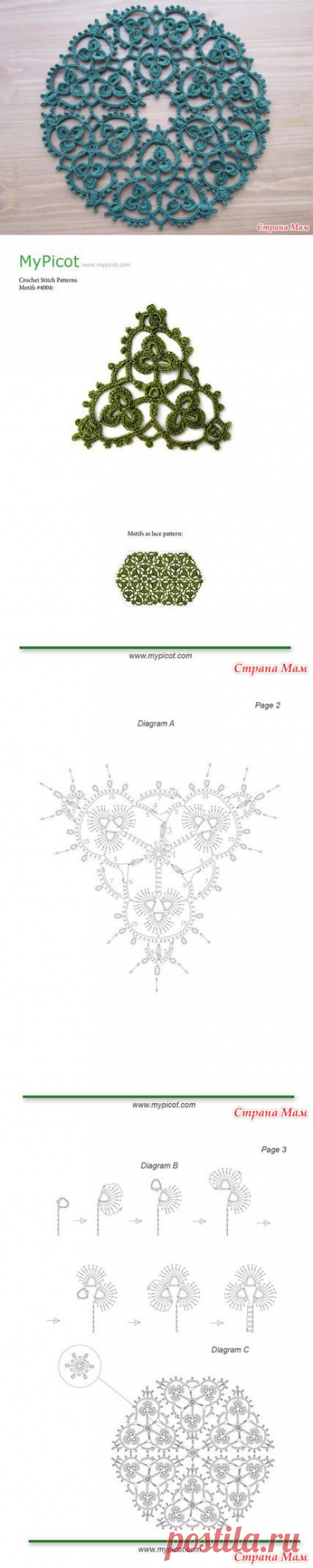 Шедевры крючком 2.Ажурный мотив.