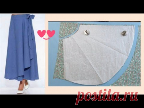 우아하고 여성스런 플래어 랩스커트 만들기/Create an elegant and feminine flared wrap skirt