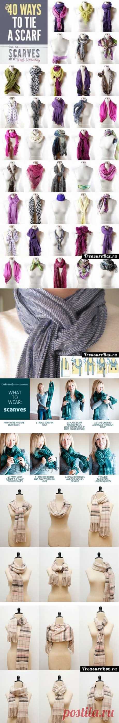 Как красиво завязать женский шарф. Обсуждение на LiveInternet