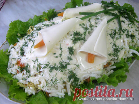Салат &quot; Каллы&quot;- праздничный , нарядный салат с изысканным вкусом! | Четыре вкуса