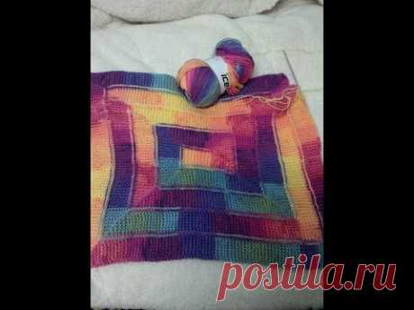 Ten stitch blanket tutorial.Плед на 10 петлях, мастер-класс - YouTube