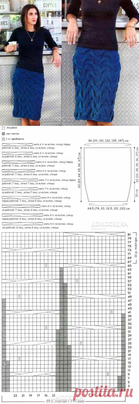 Вязаная юбка из кос | ДОМОСЕДКА