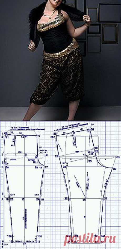 Выкройки для полных. Выкройка брюк для полных женщин. | Постройте или скачайте выкройку брюк бесплатно!