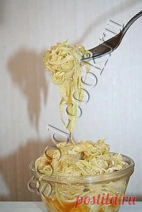 Хорошая кухня - маринованные кабачковые &quot;спагетти&quot;. Кулинарная книга рецептов. Салаты, выпечка.