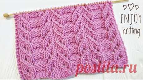 Красивый Японский ажур / Узор спицами/Japanese knitting stitch pattern