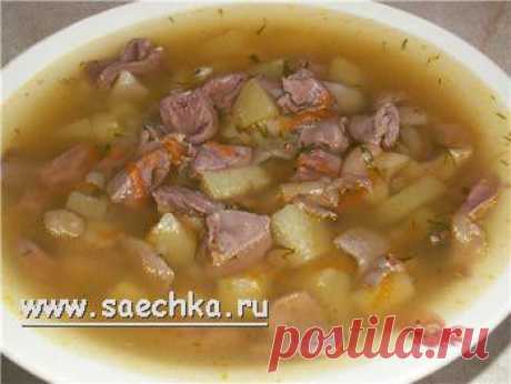 Суп с куриными сердечками, вешенками и гречкой - рецепт с фото