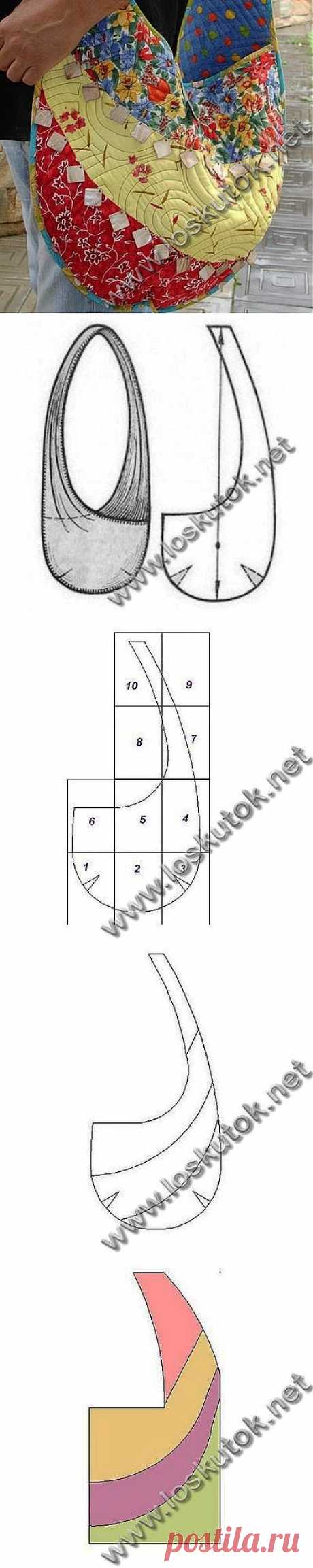 ЛОСКУТНАЯ СУМКА - Пэчворк, лоскуток, лоскутное шитье, школа рукоделия, квилтинг, longarm